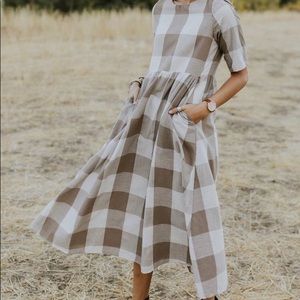 ROOLEE Maddie Buffalo Plaid midi dress